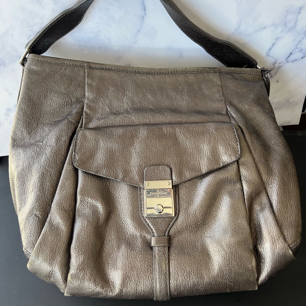 Barely Used - Cole Haan Sullivan Street Ariel Hobo Anthracite Metallic